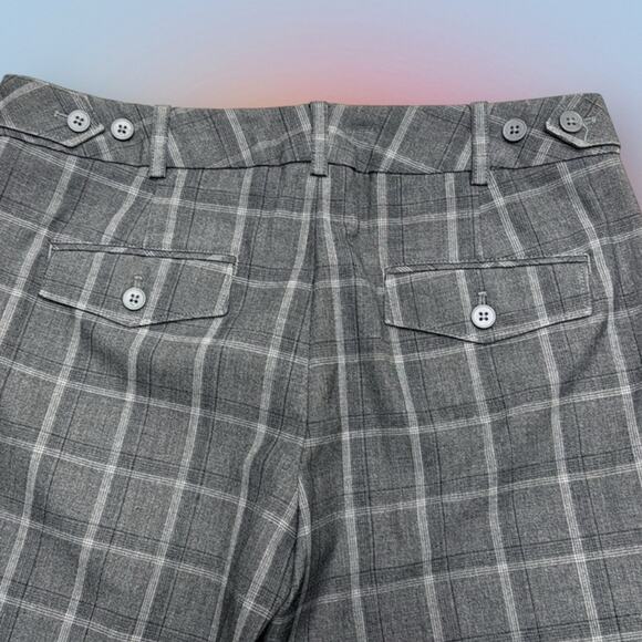 EXPRESS Women’s 6 EDITOR Gray Plaid Wide Leg Trousers - Picture 3 of 4